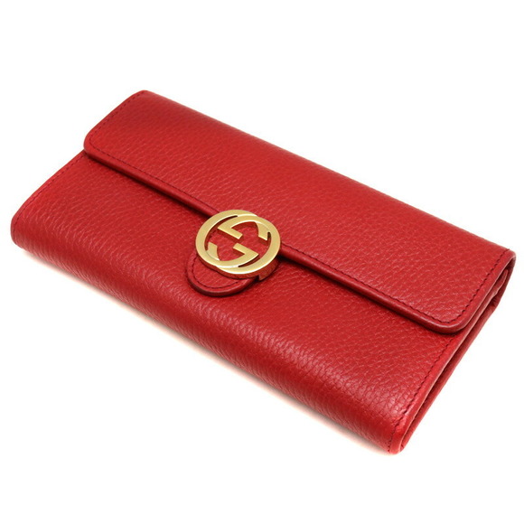 Gucci Red Long Leather Wallet - Picture 1 of 6